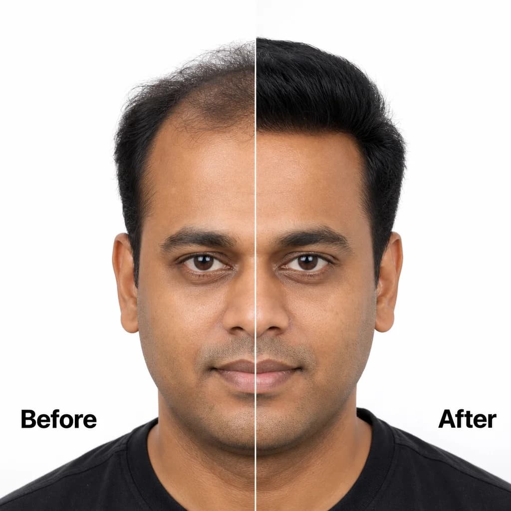 Before and after — Vikram D.